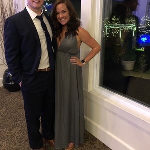 Green Satin Maxi Dress